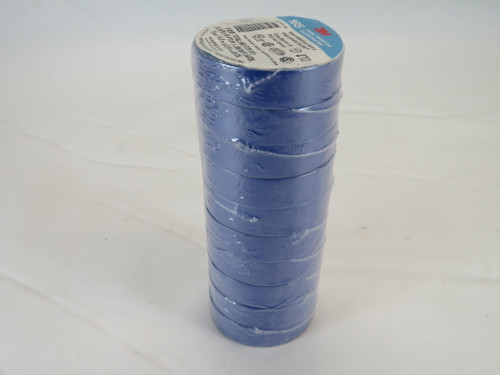 3M 165BL4A Blue Temflex Vinyl Electrical Tape 3/4"W 60'L .006"Th 165 10-Pk NWB