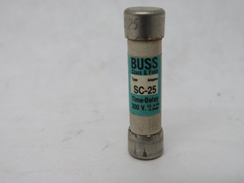 Bussmann SC-25 Time Delay Fuse 25A 300VAC USED