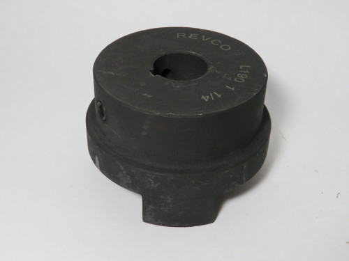 Revco L190-1-1/4 Jaw Coupling Hub 1-1/4" Bore 4" Hub D 4-1/2" OD 2-1/8" LTB USED