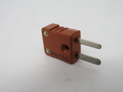 Marlin 1260-C Miniature Size 2 Pole Brown Thermocouple Plug USED