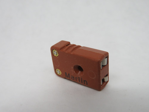 Marlin 1210-C Miniature Size 2 Pole Brown Thermocouple Connector USED