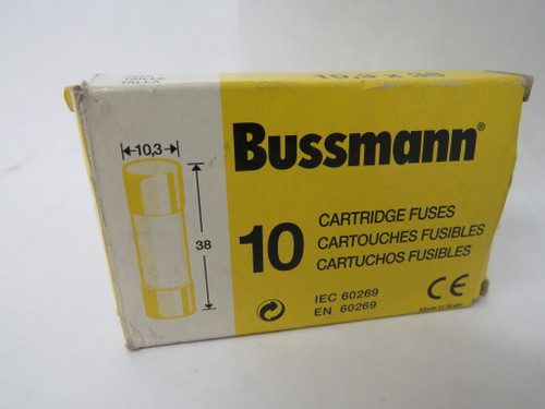 Bussmann C10G6 10.3X38mm Cartridge Fuse 6A 500VAC Lot of 8 BOX DAMAGE NEW
