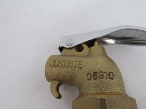 Justrite 08910 Brass Drum Faucet Internal Flame Arrester 55 Gallon 3/4" USED