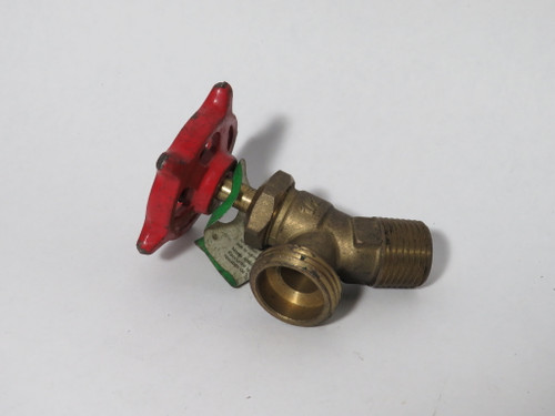 Aqua-Dynamic 1102-043 Brass Male Boiler Drain Valve 1/2" NPT 3/4" Outlet USED