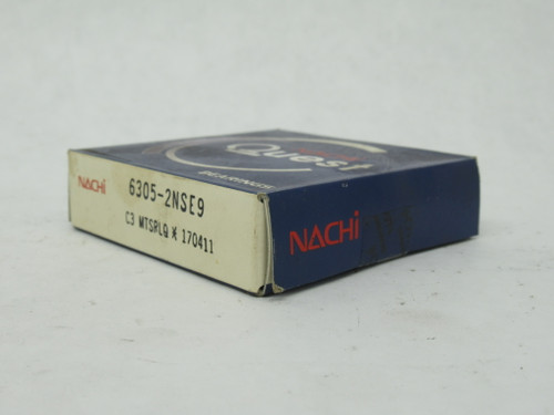 Nachi 6305-2NSE9/C3 Deep Groove Ball Bearing 62mm OD 25mm ID 17mm W SEALED NEW