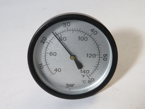 Marshalltown G10639 Temperature Gauge 40F 140C 2-1/2" Diam 1/4" NPT 4" Stem USED