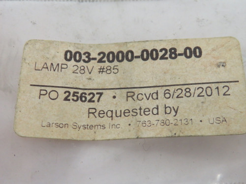 Larson 003-2000-0028-00 #85 Miniature Glass Wedge Bulb 28V 5-Pack NWB