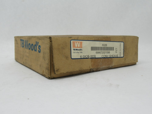 TB Woods 6.0X2B-SDS Conventional Sheave 1-15/16" Max Bore 2-Groove SEALED NEW
