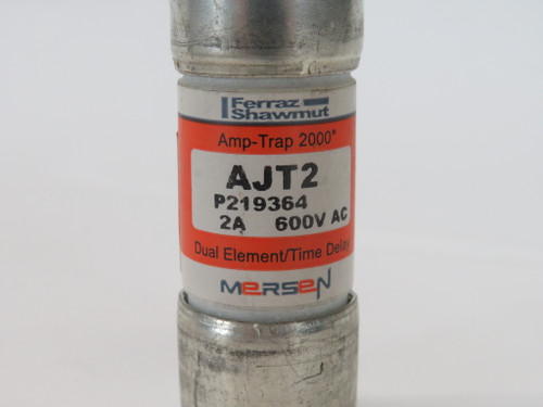 Mersen AJT2 Dual-Element Time-Delay Fuse 2A 600V USED