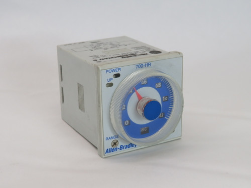 Allen-Bradley 700-HRM12TA17 Timing Relay Ser. C 0.05s-300h 100-240VAC 5A USED