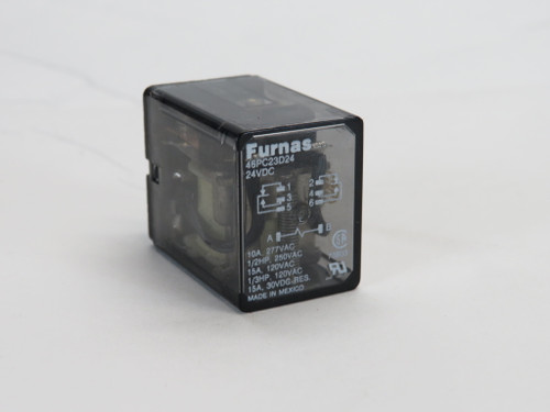 Furnas 46PC23D24 Plug-In Relay 24VDC 10A 8-Blade USED