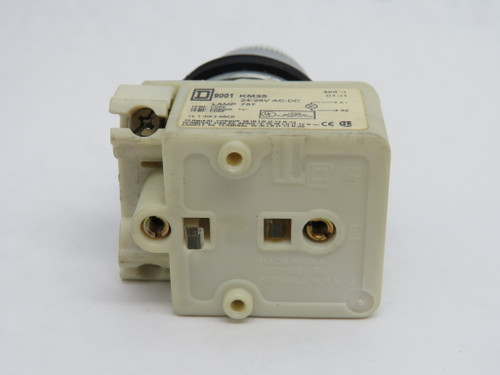 Square D 9001-K1L35G Illuminated Momentary Push Button 24-28VAC/DC Green USED