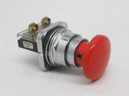 Furnas 52PB9D2J Red Mushroom Head Push Button 1NC SHELF WEAR NOP