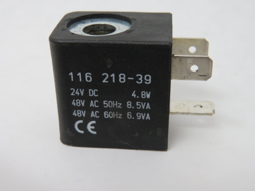 Aro 116-218-39 Type 8-22 Solenoid Coil 24VDC 4.8W 48VAC 50/60Hz 8.5/6.9VA USED