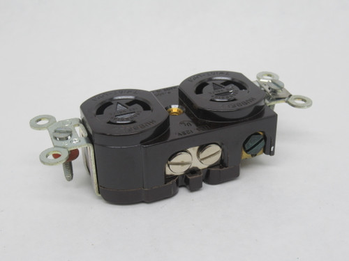 Hubbell 4700 Duplex Twist-Lock Receptacle 15A 125V 3W 2P NEMA L5-15R NEW