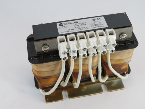 Allen-Bradley 1321-3R35-B Line Reactor 35A lth:52.5A .8mH 3Ph 600V 50/60Hz USED