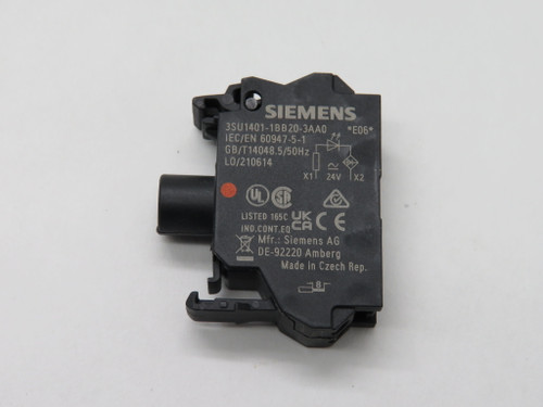 Siemens 3SU1401-1BB20-3AA0 Red Push Button LED Module USED