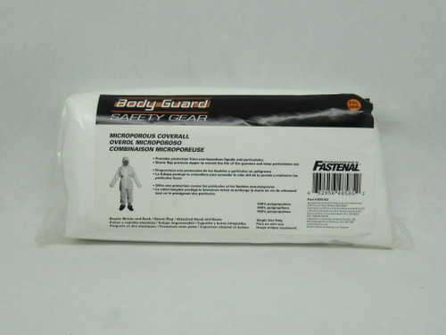Fastenal 1050102 Body Guard Microporous Elastic Closure Coverall 2XL White NEW