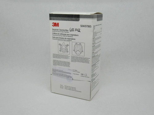 3M 504/07065 Respirator Cleaning Wipe 8x10" *100-Pack* NEW