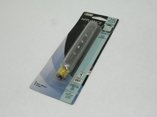 Feit BP25T61/2/CAN Clear Tubular Incandescent Bulb 120V 25W T6.5 SHELF WEAR NEW