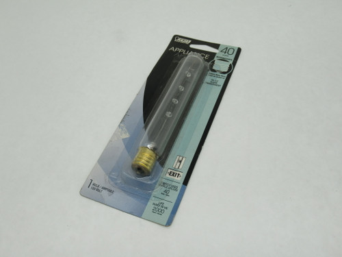 Feit BP40T61/2/CAN Clear Tubular Incandescent Bulb 120V 40W T6.5 SHELF WEAR NEW