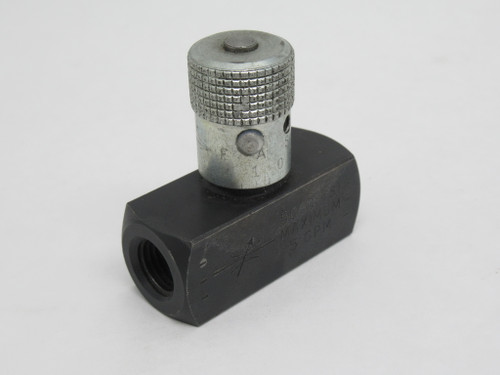 Parker N400S In-Line General Purpose Needle Valve 1/4" NPT 5000 psi 5 gpm USED