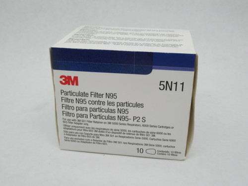 3M 5N11 Bayonet Polyester Particulate Filter N95 *10-Pack* NEW