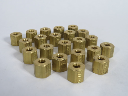 Weatherhead 61X3 Brass Compression Nut 3/16" Tube Lot of 22 USED