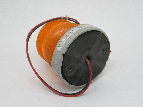 Edwards 48CFLEDA-G1 Flashing LED Amber Stack Light 24VDC 0.062A 19" Wires USED