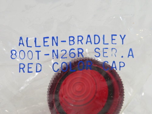 Allen-Bradley 800T-N26R Series A Pilot Light Cap Red NWB
