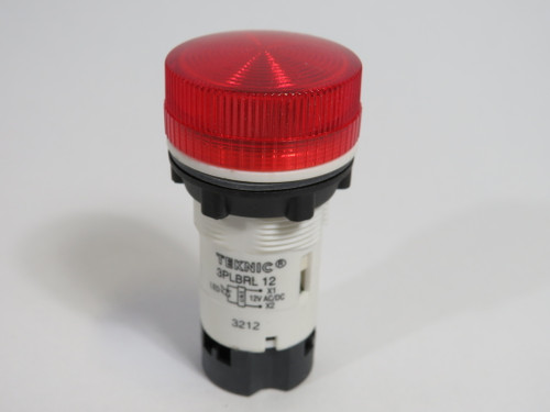 Teknic 3PLBR4L-012 Integrated LED Pilot Light 22mm 12VAC/DC Red Lens ! NEW !