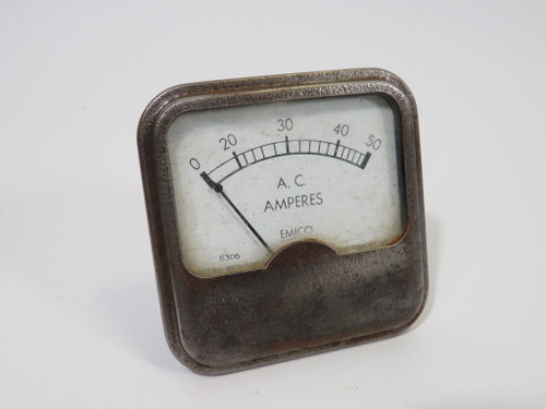 Emico 6306 AC Ammeter 0-50A *Rust* USED