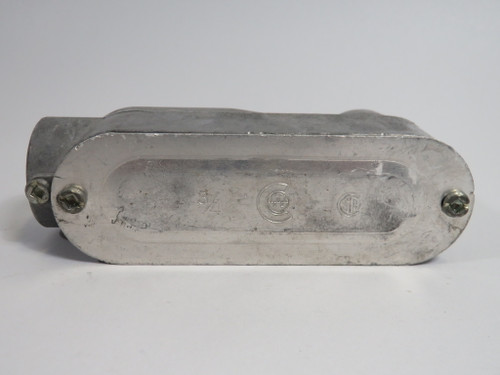 Generic LBA-3/4 Unthreaded Conduit Body 3/4" LBA w/ Cover USED