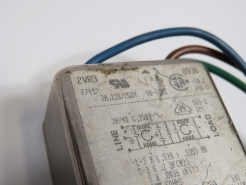 Corcom 2VR3 Power Line Filter 120/250V 2A 50/60Hz USED