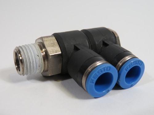 Festo QSLV2-1/4-8 153215 Multiple Distributor R1/4" Thread x 8mm Tube USED