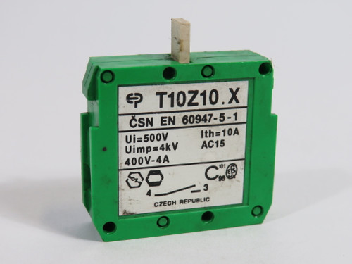 Elektro Pristroj T10Z10.X Contact Block 1NO 500V 10A USED