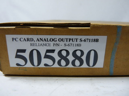 Reliance S-67118B Output Module Analog 4PT ! NEW !