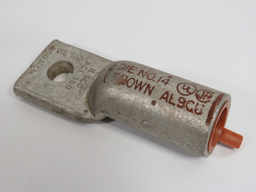 Ilsco ACL-350 Aluminum Compression Lug 350kcmil Die No. 14 Brown 1-Hole ! NOP !