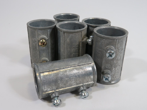 Neer TC-513 Straight Set Screw EMT Coupling Zinc 1" Lot of 6 USED