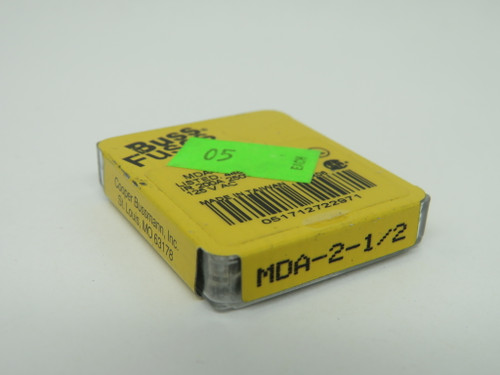 Cooper Bussmann MDA-2-1/2 Time Delay Ceramic Fuse 2-1/2A 250V 5-Pack NEW
