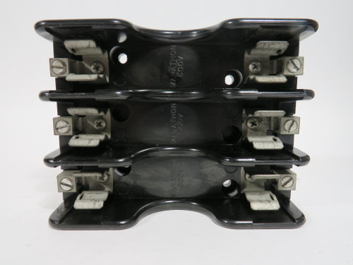Marathon 6F30A3B Fuse Block 30A 600V 3-Pole USED