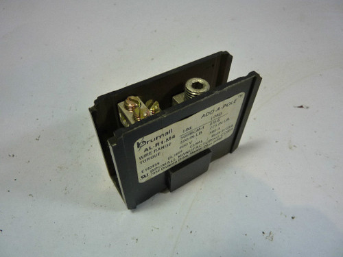 Brumall AL-R1-M4 Power Distribution Block 380A 600V 1-Pole USED