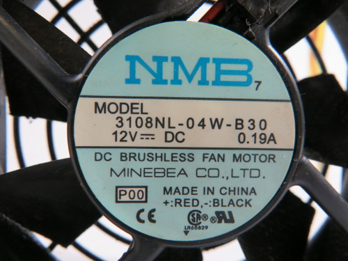 Minebea 3108NL-04W-B30 DC Brushless Fan Motor 12VDC 0.19A USED