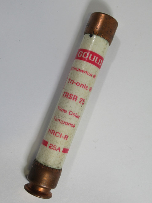Gould Shawmut TRSR-25 Tri-Onic Time Delay Fuse 25A 600V USED