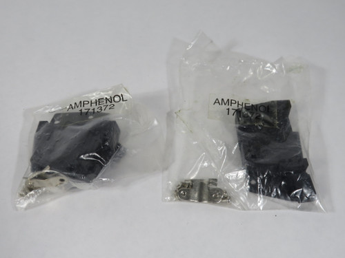 Amphenol 17-1372 D-Sub Connector Shell Lot of 2 HOLEY BAG NWB