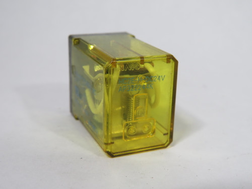 NAiS HC2E-H-DC24V Plug-In Relay 24VDC 4A@125/250V 3A@30VDC 8-Blade USED