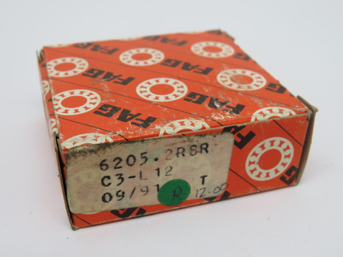 Fag 6205.2RSR.C3-L12 Deep Groove Ball Bearing 52mm OD 25mm ID 15mm W NEW