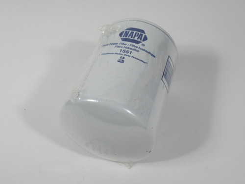NAPA 1551 Spin-On Hydraulic Filter 10micron 3.663" OD 5.209" H SHELF WEAR NOP