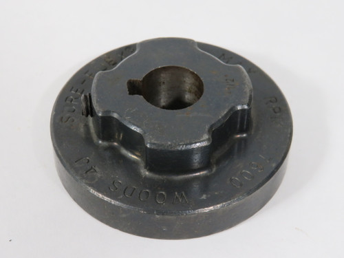 TB Wood's 4J58 Sleeve Coupling Flange 5/8" ID 2-1/2" OD 1-5/8" Hub REBORED USED