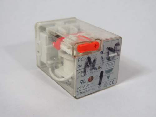 Carlo Gavazzi RCP8002-115/120VAC Relay 115/120VAC 10A@250V WRITING USED